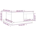 Miniatyrbillede 8 af 10: vidaXL sofabord 80x81x36,5 cm massivt fyrretræ gyldenbrun