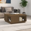 Miniatyrbillede 9 af 10: vidaXL sofabord 80x81x36,5 cm massivt fyrretræ gyldenbrun