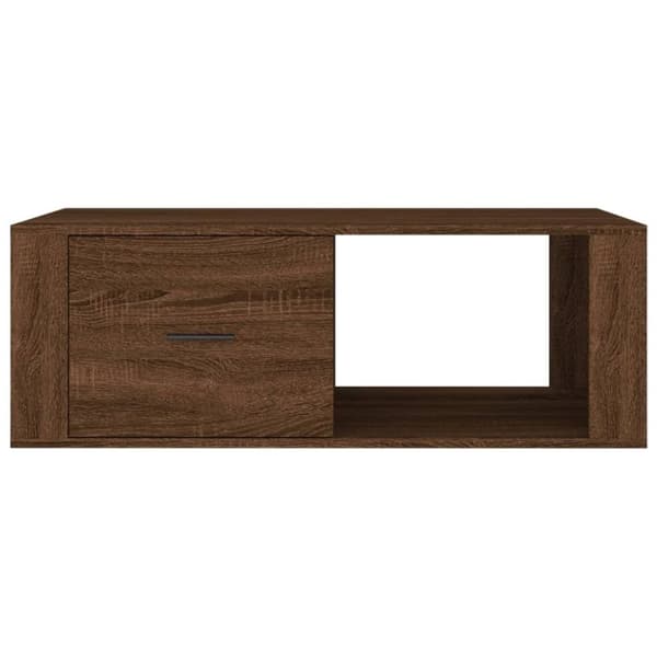 vidaXL sofabord 100x50,5x35 cm konstrueret træ brun egetræsfarve