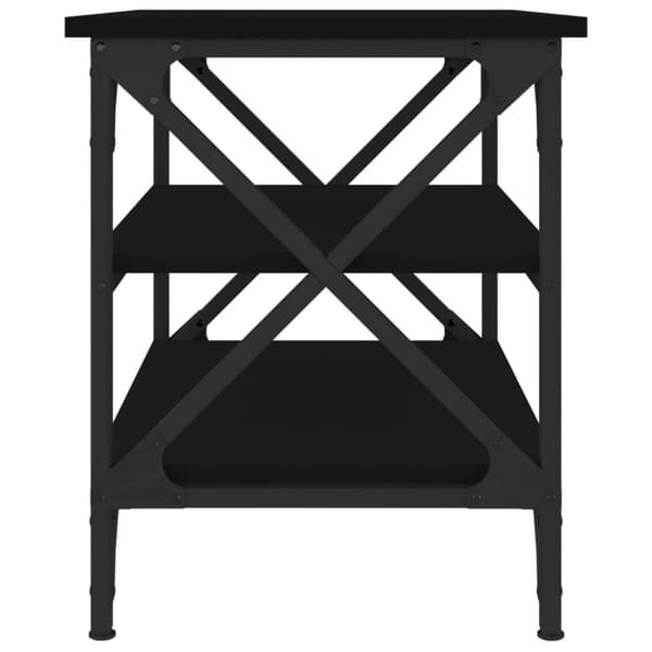 vidaXL Sivupöytä musta 55x38x45 cm tekninen puu