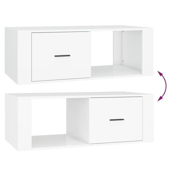 vidaXL sofabord 100x50,5x35 cm konstrueret træ hvid