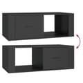 Miniatyrbillede 9 af 11: vidaXL sofabord 100x50,5x35 cm konstrueret træ sort