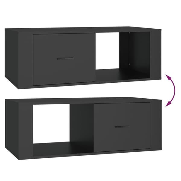 vidaXL sofabord 100x50,5x35 cm konstrueret træ sort