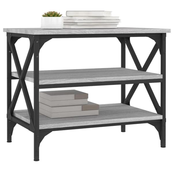 vidaXL sidebord 55x38x45 cm konstrueret træ grå sonoma-eg