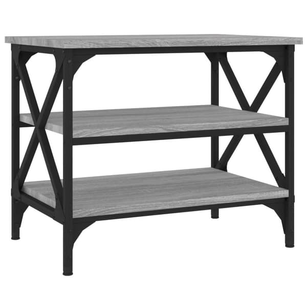 vidaXL sidebord 55x38x45 cm konstrueret træ grå sonoma-eg