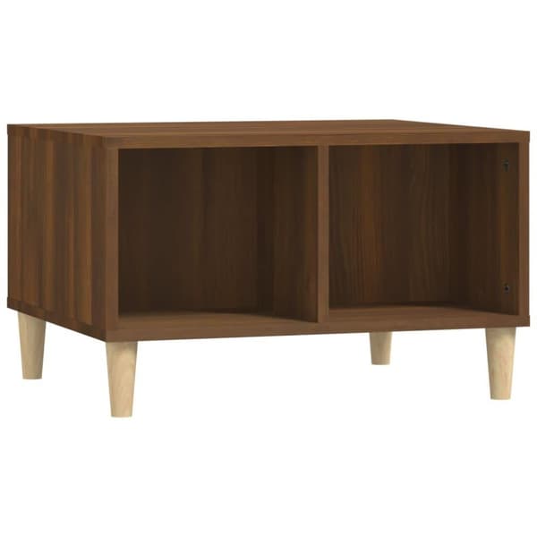 vidaXL sofabord 60x50x36,5 cm konstrueret træ brun egetræsfarve