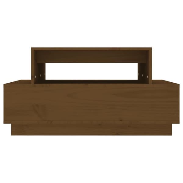 vidaXL sofabord 80x55x40,5 cm massivt fyrretræ gyldenbrun
