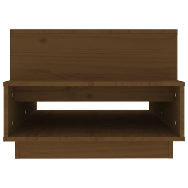 vidaXL sofabord 80x55x40,5 cm massivt fyrretræ gyldenbrun