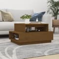 Miniatyrbillede 9 af 10: vidaXL sofabord 80x55x40,5 cm massivt fyrretræ gyldenbrun