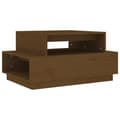 Miniatyrbillede 1 af 10: vidaXL sofabord 80x55x40,5 cm massivt fyrretræ gyldenbrun