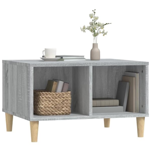 vidaXL sofabord 60x50x36,5 cm konstrueret træ grå sonoma-eg
