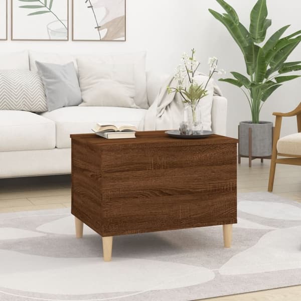 vidaXL sofabord 60x44,5x45 cm konstrueret træ brun egetræsfarve