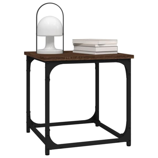 vidaXL sidebord 40x40x40 cm konstrueret træ brun egetræ