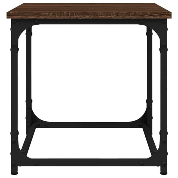 vidaXL sidebord 40x40x40 cm konstrueret træ brun egetræ