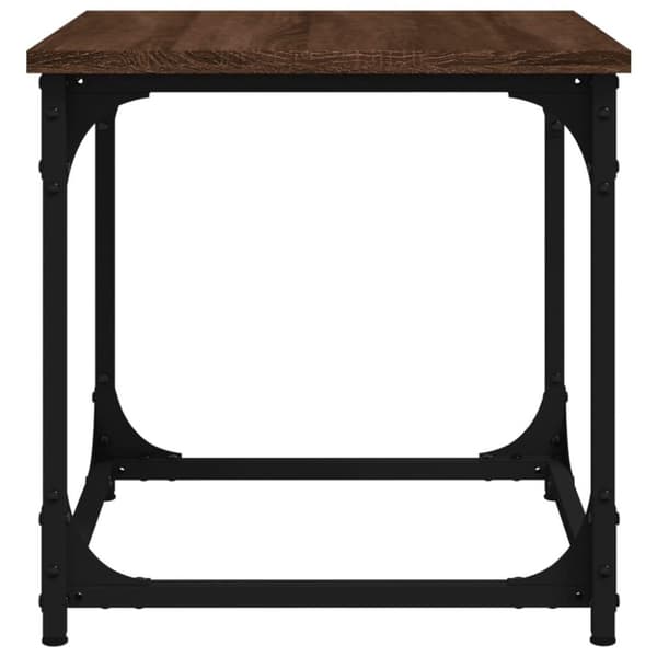 vidaXL sidebord 40x40x40 cm konstrueret træ brun egetræ