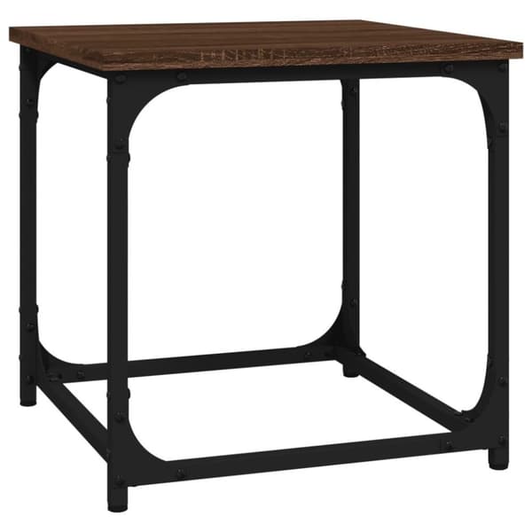 vidaXL sidebord 40x40x40 cm konstrueret træ brun egetræ