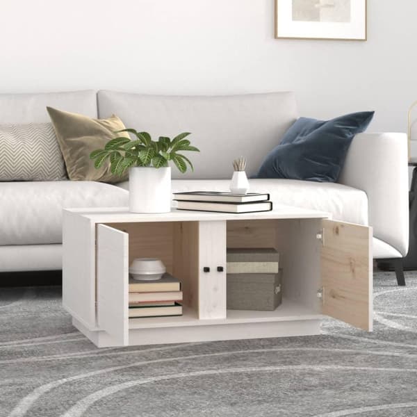 vidaXL sofabord 80x50x40 cm massivt fyrretræ