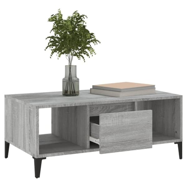 vidaXL sofabord 90x50x36,5 cm konstrueret træ grå sonoma-eg