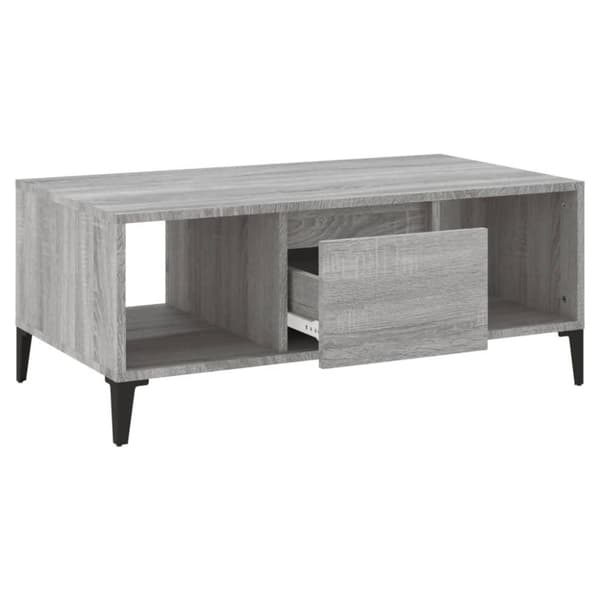 vidaXL sofabord 90x50x36,5 cm konstrueret træ grå sonoma-eg