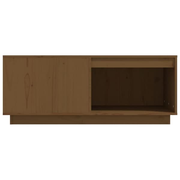 vidaXL sofabord 100x101x40,5 cm massivt fyrretræ gyldenbrun