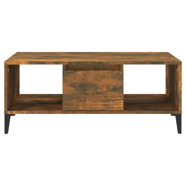 vidaXL Sohvapöytä savutammi 90x50x36,5 cm tekninen puu