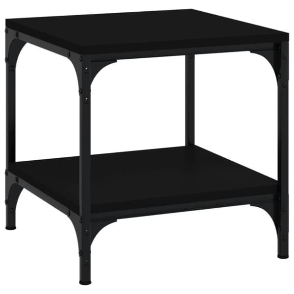 vidaXL Sivupöydät 2 kpl musta 40x40x40 cm tekninen puu