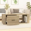 Miniatyrbillede 3 af 11: vidaXL sofabord 100x50,5x35 cm konstrueret træ sonoma-eg