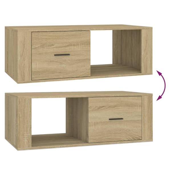 vidaXL sofabord 100x50,5x35 cm konstrueret træ sonoma-eg