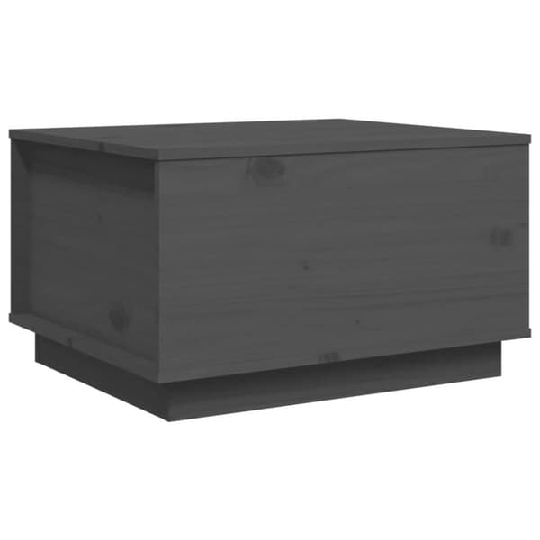 vidaXL sofabord 60x50x35 cm massivt fyrretræ grå