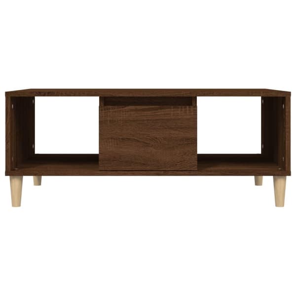 vidaXL sofabord 90x50x36,5 cm konstrueret træ brun egetræsfarve