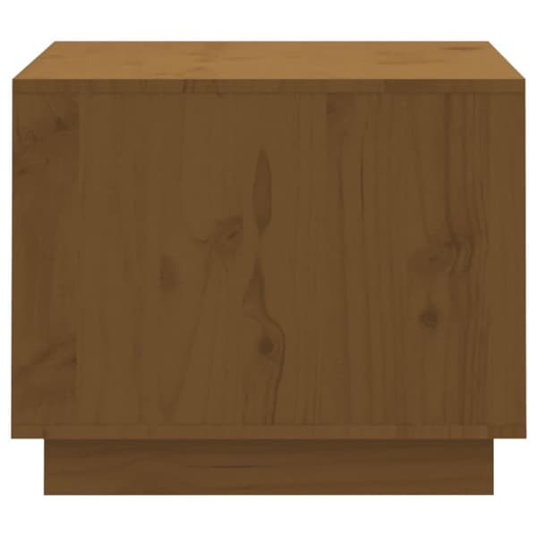 vidaXL sofabord 120x50x40,5 cm massivt fyrretræ gyldenbrun