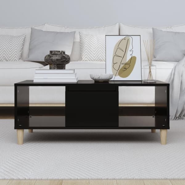vidaXL sofabord 90x50x36,5 cm konstrueret træ sort