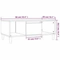 Miniatyrbillede 10 af 11: vidaXL sofabord 90x50x36,5 cm konstrueret træ sort