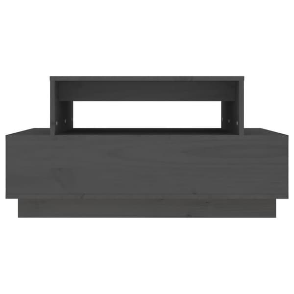 vidaXL Sohvapöytä harmaa 80x55x40,5 cm täysi mänty