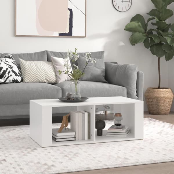 vidaXL sofabord 100x50x36 cm konstrueret træ hvid