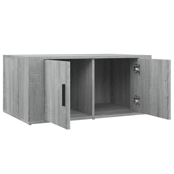 vidaXL sofabord 80x50x36 cm konstrueret træ grå sonoma-eg