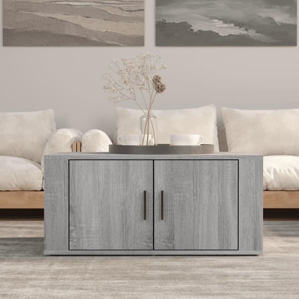 vidaXL sofabord 80x50x36 cm konstrueret træ grå sonoma-eg