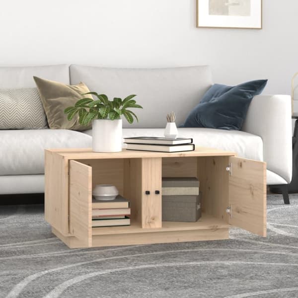 vidaXL sofabord 80x50x40 cm massivt fyrretræ