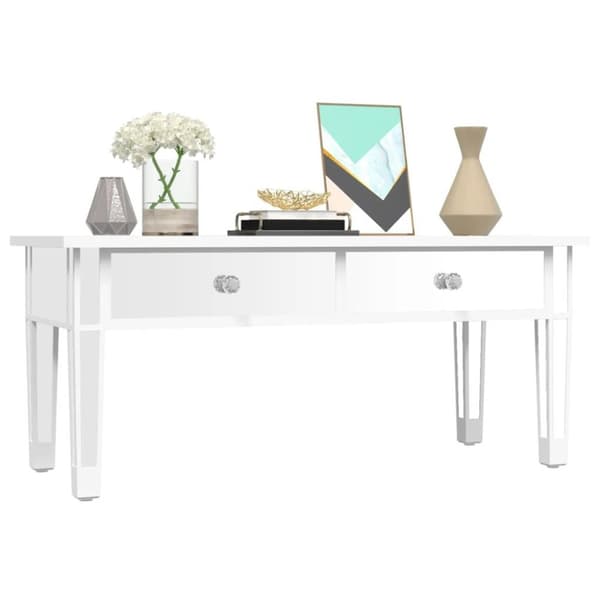 vidaXL sofabord med spejl 106x45x45 cm konstrueret træ og glas