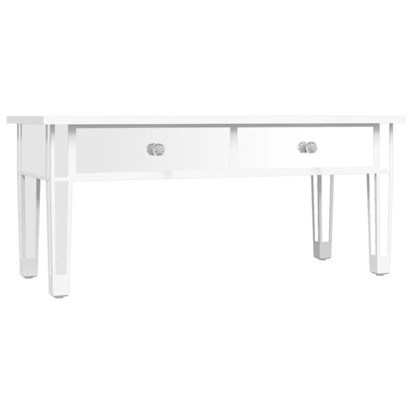 vidaXL sofabord med spejl 106x45x45 cm konstrueret træ og glas