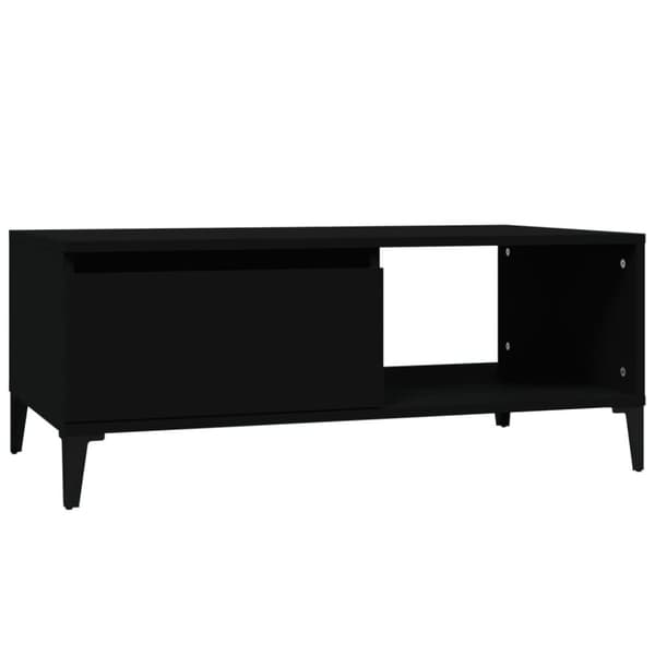 vidaXL sofabord 90x50x36,5 cm konstrueret træ sort