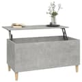 Miniatyrbillede 6 af 11: vidaXL sofabord 90x44,5x45 cm konstrueret træ betongrå