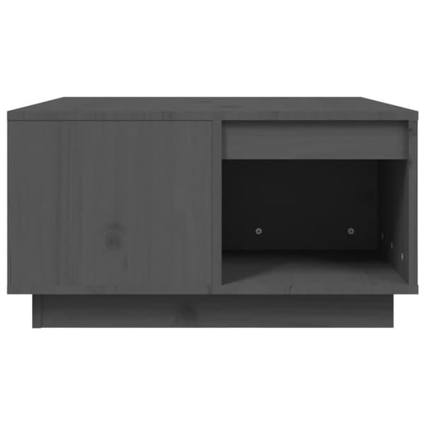 vidaXL sofabord 60x61x32,5 cm massivt fyrretræ grå