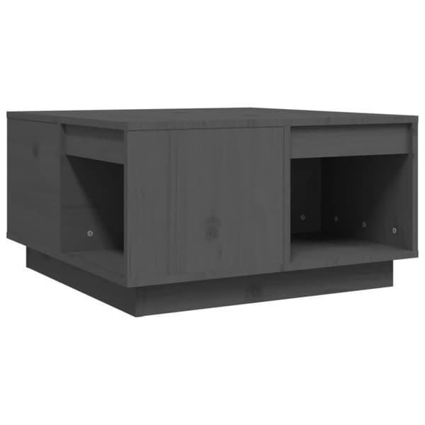 vidaXL sofabord 60x61x32,5 cm massivt fyrretræ grå