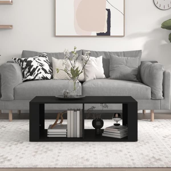 vidaXL sofabord 100x50x36 cm konstrueret træ sort