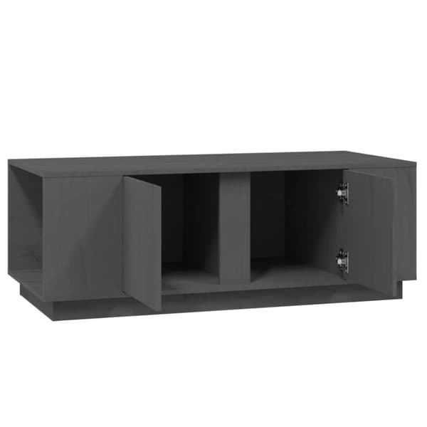vidaXL sofabord 110x50x40 cm massivt fyrretræ grå