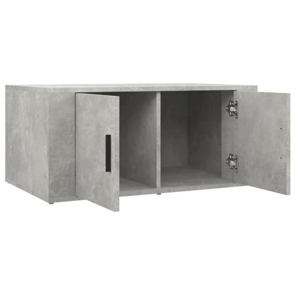 vidaXL Sohvapöytä betoninharmaa 80x50x36 cm tekninen puu
