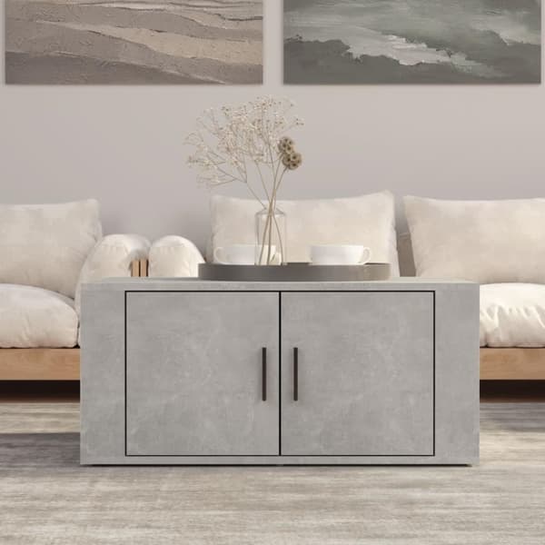 vidaXL Sohvapöytä betoninharmaa 80x50x36 cm tekninen puu