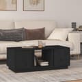 Miniatyrbillede 10 af 11: vidaXL sofabord 110x50x40 cm massivt fyrretræ sort