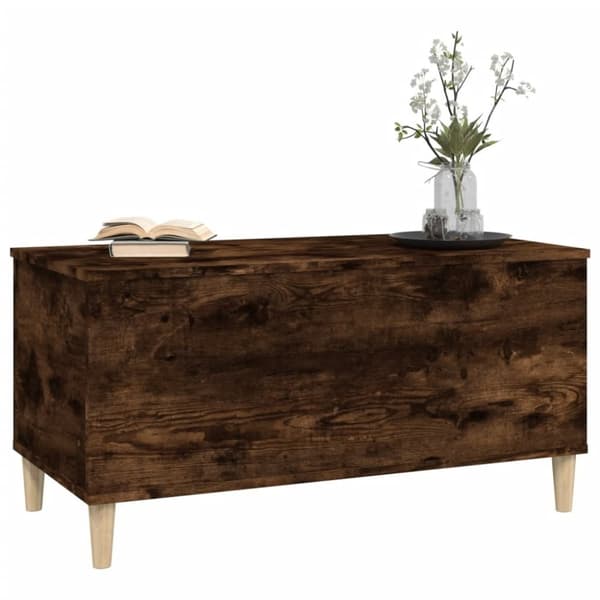 vidaXL sofabord 90x44,5x45 cm konstrueret træ røget egetræsfarve